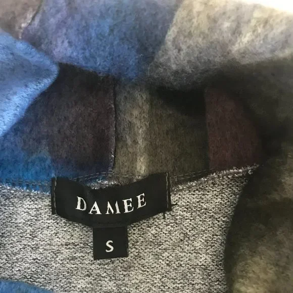 Damee Colorblock Turtleneck Tunic‎ Women's S Oversized Boxy Lagenlook Arttowear - Picture 8 of 11